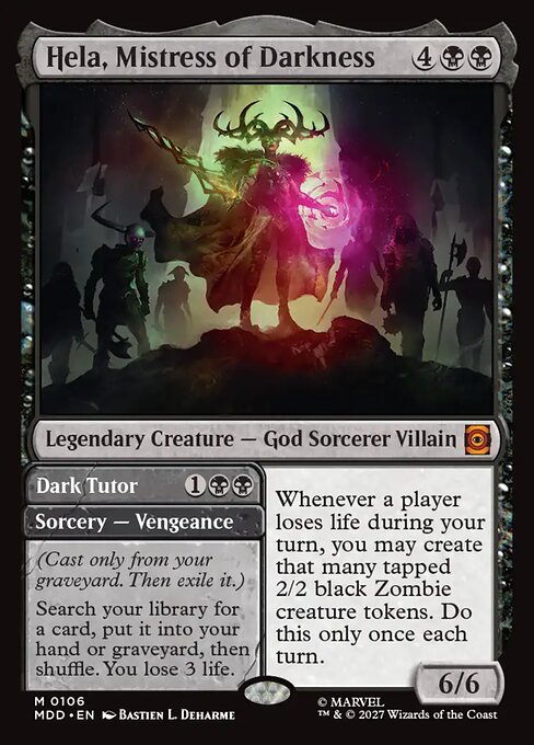 Hela, Mistress of Darkness // Dark Tutor — Front