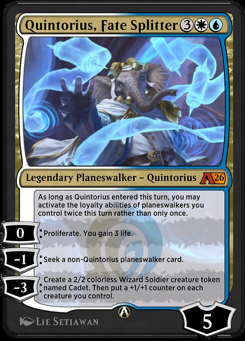 Quintorius, Fate Splitter — Front