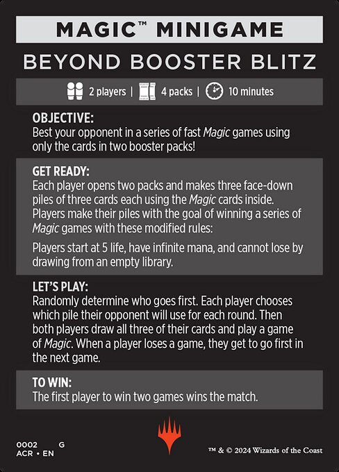 Beyond Booster Blitz