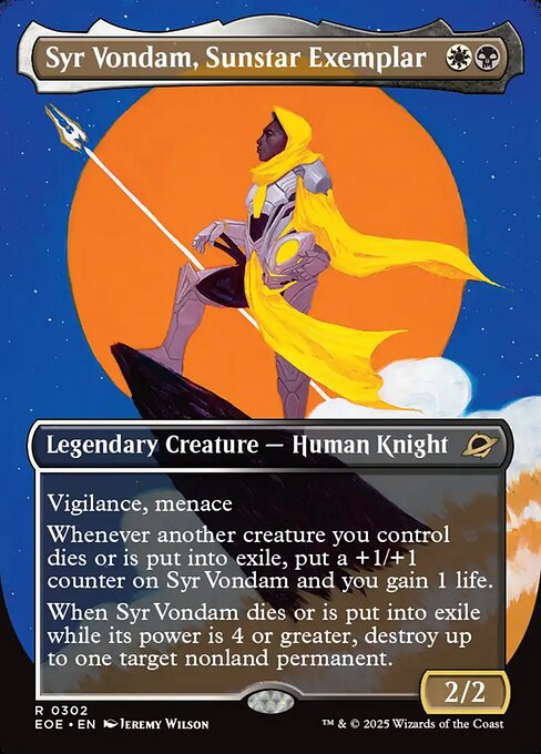 Syr Vondam, Sunstar Exemplar