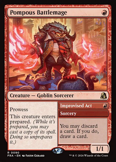 Pompous Battlemage // Improvised Act — Front
